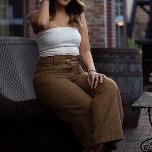 Forever 21 Brown Comtemporary Classic Wide Leg